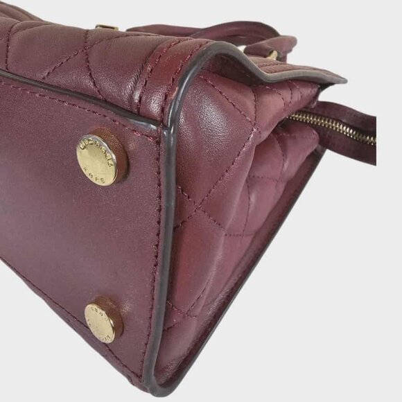 Michael Kors Burgundy Quilted Leather Medium Selma Satchel w/Crossbody Strap - Picture 13 of 15